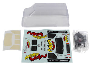 Team Associated MT12 Monster Van Body Set, clear