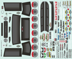 Element RC Enduro SE, Utron Body Decal Sheet