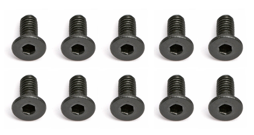 Team Associated Screws, 2.5x0.45x6 in FHCS