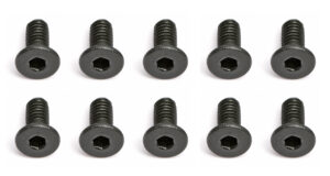 Team Associated Screws, 2.5x0.45x6 in FHCS