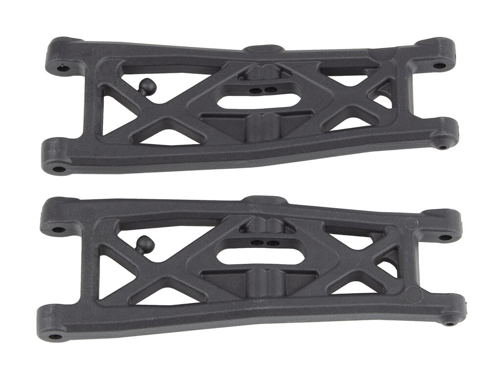 Team Associated RC10T6.2 FT Front Suspension Arms, gull wing, carbon fiber