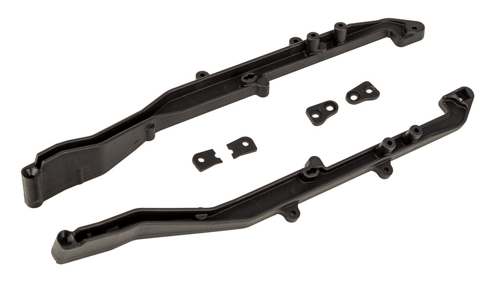 Team Associated RC10SC6.4 FT Side Rails and Tower Wedges, carbon