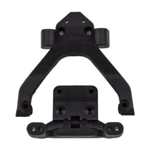 Front Top Plate and Ballstud Mount angled RC10B6.4 (71182)