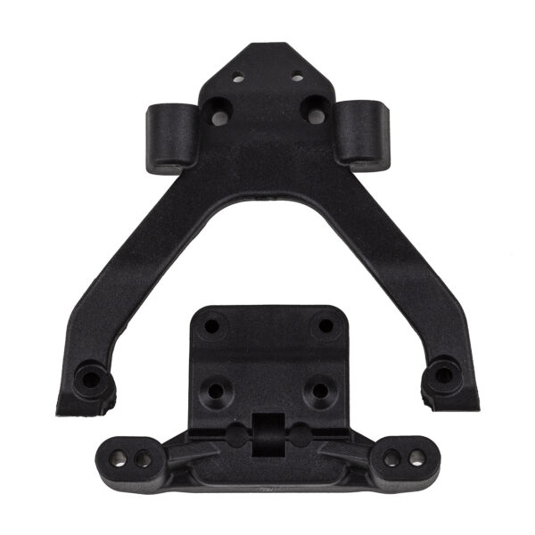 Front Top Plate and Ballstud Mount angled RC10B6.4 (71182)