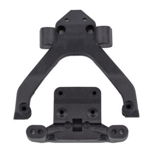 Front Top Plate and Ballstud Mount angled Carbon RC10B6.4 FT (71183)