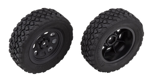 Team Associated Pro2 LT10SW Front Wheels and Tires, mounted