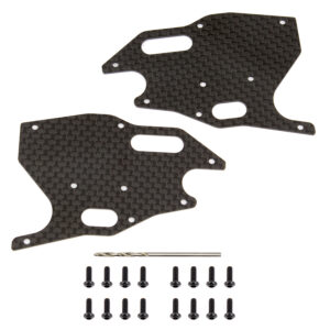 Team Associated RC8B3.1 FT Graphite Arm Stiffeners, front