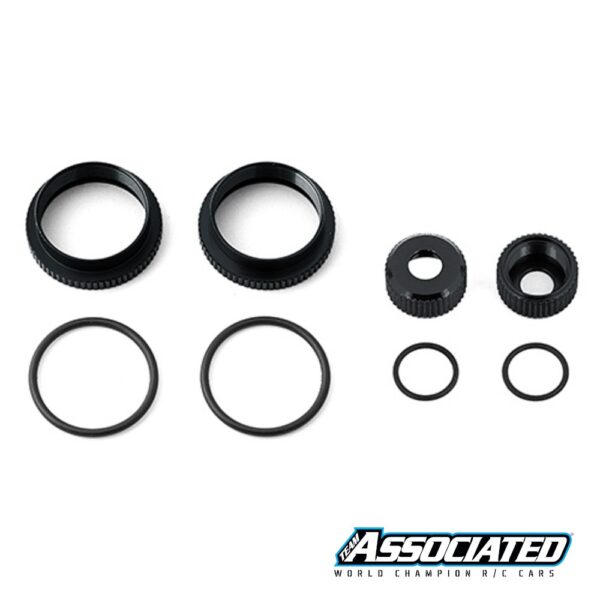 Shock Collar and Seal Retainer Set 16mm Black (81492) Team Associated