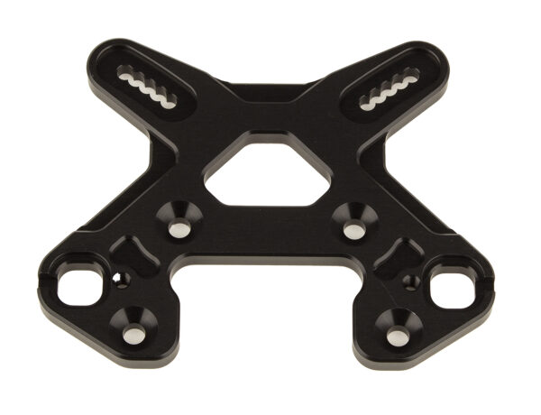 Team Associated RC8B4 Front Shock Tower, black aluminum