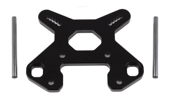 Team Associated RC8B4 Front Shock Tower V2, black aluminum