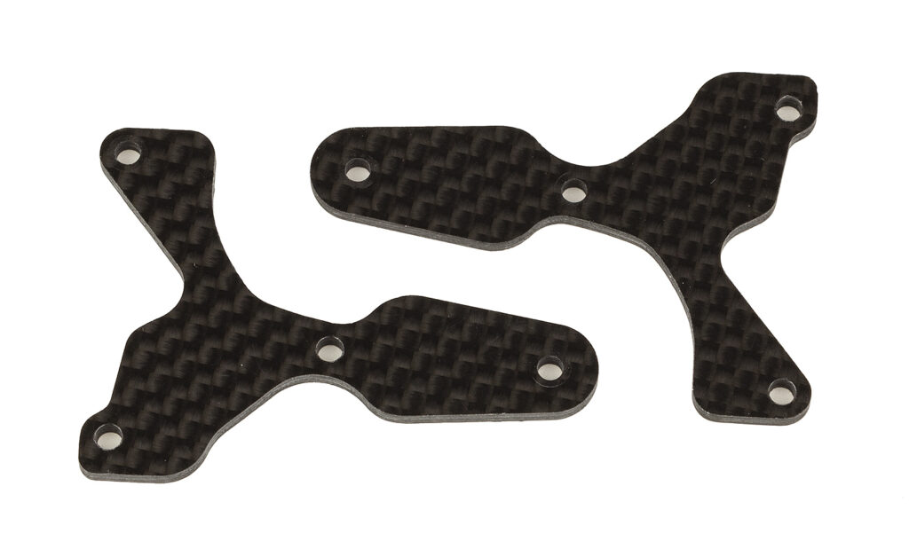 Team Associated RC8B4 FT front lower suspension arm inserts, carbon fiber, 2.0 mm