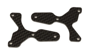 Team Associated RC8B4 FT front lower suspension arm inserts, carbon fiber, 2.0 mm