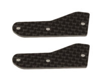 Team Associated RC8B4 FT front upper suspension arm inserts, carbon fiber, 2.0 mm