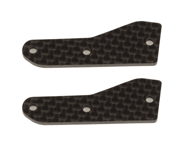 Team Associated RC8B4 FT front upper suspension arm inserts, carbon fiber, 2.0 mm