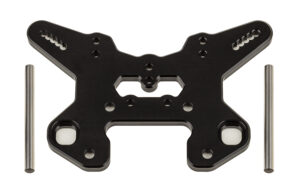 Team Associated RC8T4 Front Shock Tower V2, black aluminum