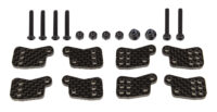 Team Associated RC8B4.1 FT Rear Hub Tower Set, carbon fiber