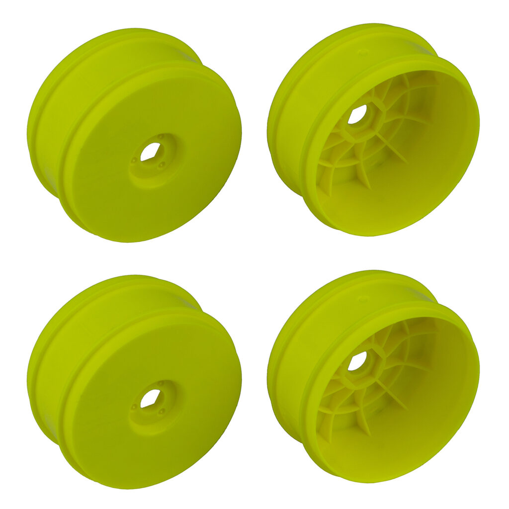 Team Associated RC8 Wheels, yellow, 83 mm