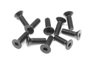 Screws M3x10mm FHCS (10) Xray