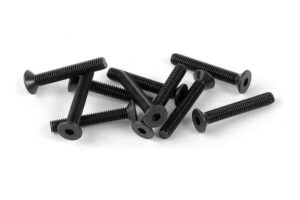 Screws M3x20mm FHCS (10) Xray