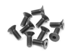 Screws M4x10mm FHCS (10) Xray