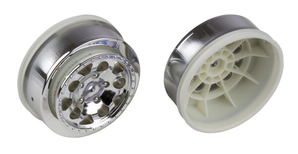 Team Associated SC10B Front Wheels, chrome