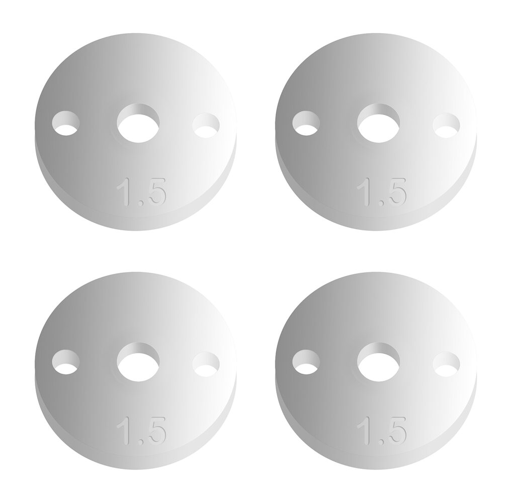 Team Associated FT 12mm Pistons V2, 2 x 1.5, flat