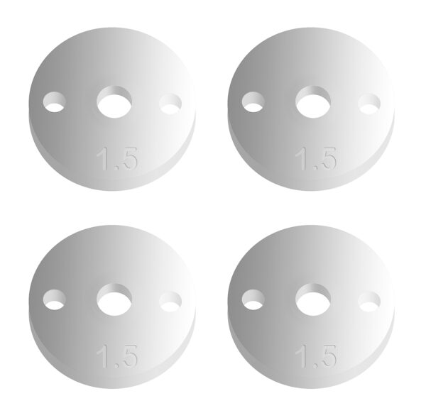 Team Associated FT 12mm Pistons V2, 2 x 1.5, flat