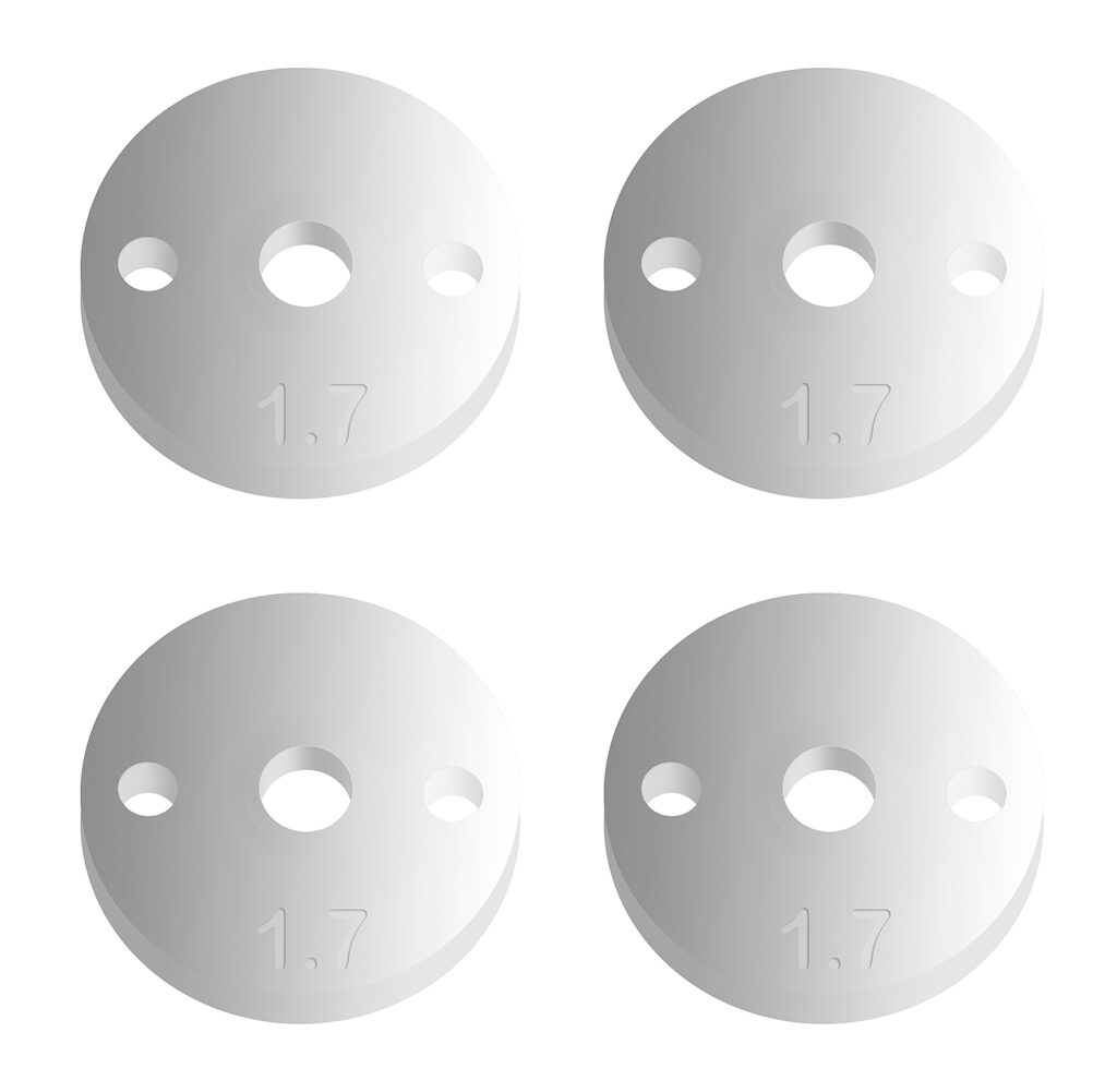 Team Associated FT 12mm Pistons V2, 2 x 1.7, flat
