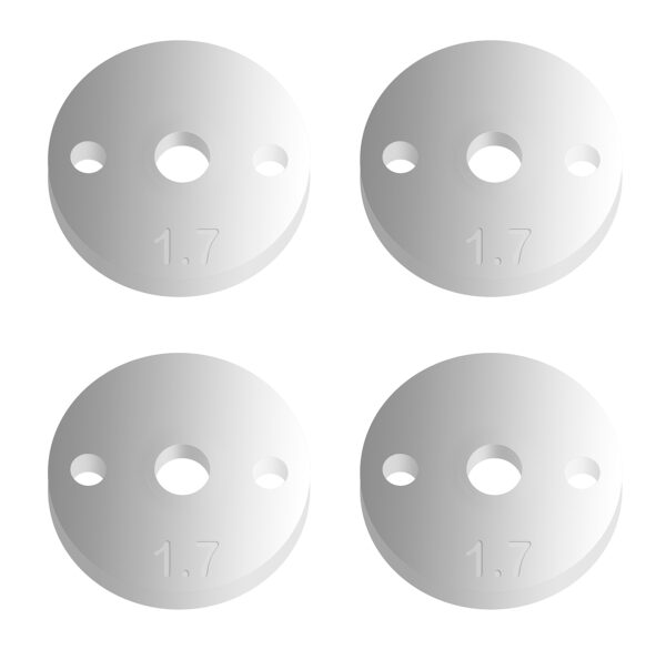 Team Associated FT 12mm Pistons V2, 2 x 1.7, flat