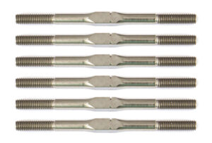 Team Associated RC10B6.1 FT Titanium Turnbuckle Set, 3x48mm (1.875 in), silver