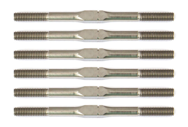 Team Associated RC10B6.1 FT Titanium Turnbuckle Set, 3x48mm (1.875 in), silver