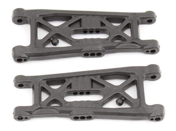 Team Associated RC10B6.3 FT Front Suspension Arms, flat, carbon fiber