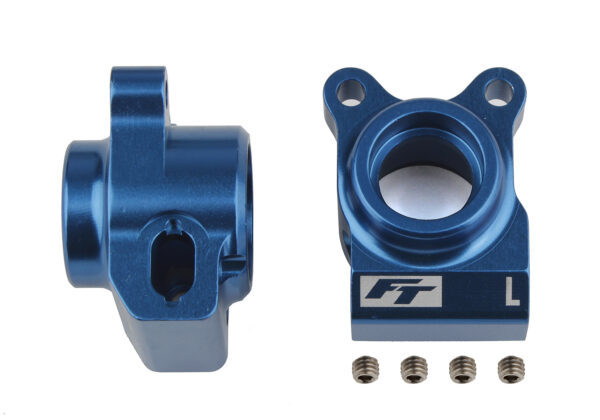Team Associated RC10B6.3 FT Rear Hubs, blue aluminum