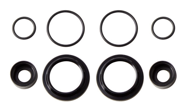 Team Associated 12mm Shock Collar and Seal Retainer Set, Black