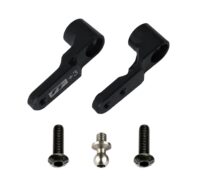 Team Associated RC10B6 FT Steering Bellcrank, +3mm, black aluminum