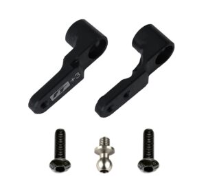 Team Associated RC10B6 FT Steering Bellcrank, +3mm, black aluminum