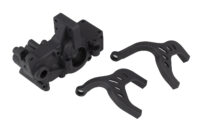 Team Associated RC10B6 FT Laydown Gearbox and Chassis Braces, carbon