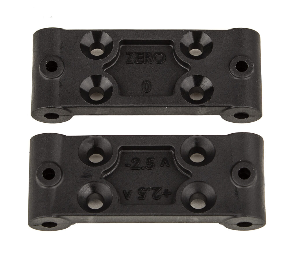 Team Associated RC10B6.4 Front Bulkhead Set, 0deg and 2.5deg