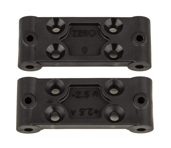 Team Associated RC10B6.4 Front Bulkhead Set, 0deg and 2.5deg