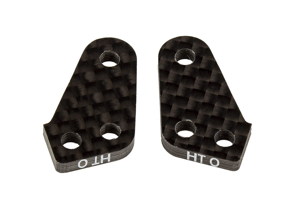 Steering Block Arms +0 RC10B74 FT HT Carbon (92305)