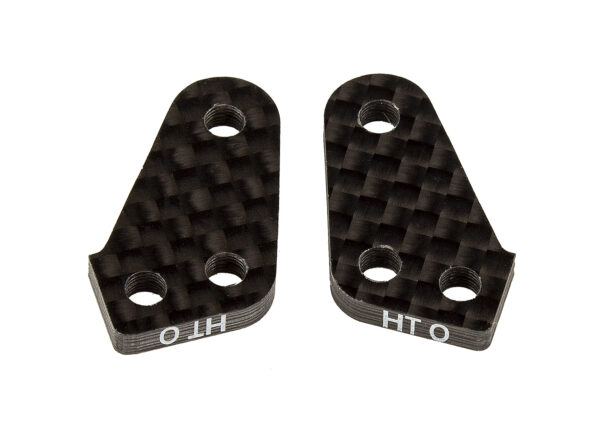 Steering Block Arms +0 RC10B74 FT HT Carbon (92305)
