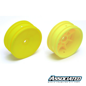 Team Associated Buggy Front Hex Wheels, yellow