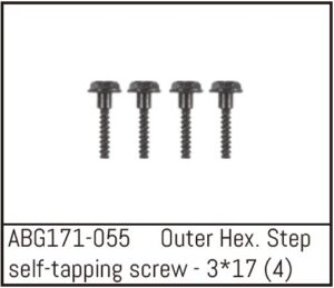 Absima Outer Hex. Step Self-Tapping Screw M3*17 (4)
