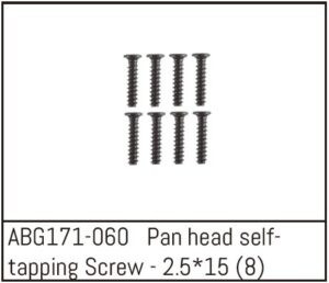 Absima Pan Head Screw M2.5*15 (8)