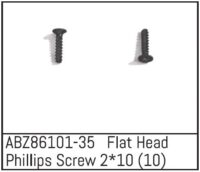 Absima Flat Head Phillips Screw 2*10 - Mini AMT (10)