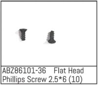 Absima Flat Head Phillips Screw 2.5*6 - Mini AMT (10)