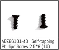 Absima Self-tapping Phillips Screw 2.5*8 - Mini AMT (10)