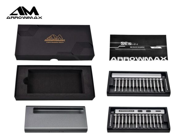 Arrowmax SES Mini Electric Screwdriver with Alu Case (28 in 1) Space Gray
