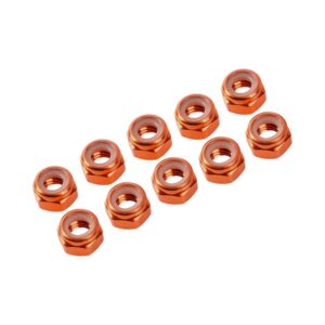Nuts M3 Nylon (10) (UR1502) Ultimate Racing Orange