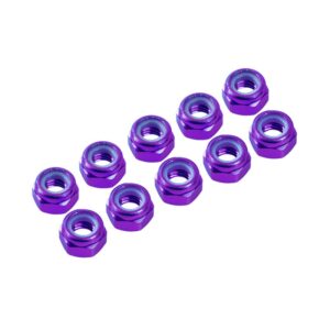 Nuts M3 Nylon (10) (UR1502) Ultimate Racing Purple